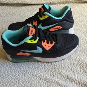 Nike Kids Air Max Black and Orange Shoes